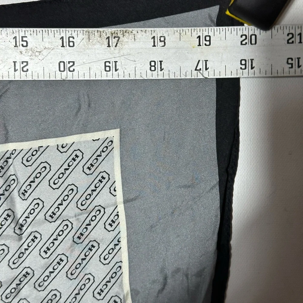 Vintage Coach Black and Gray logo Scarf